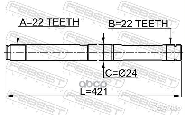 Вал привода левый nissan almera B10RS (classic)