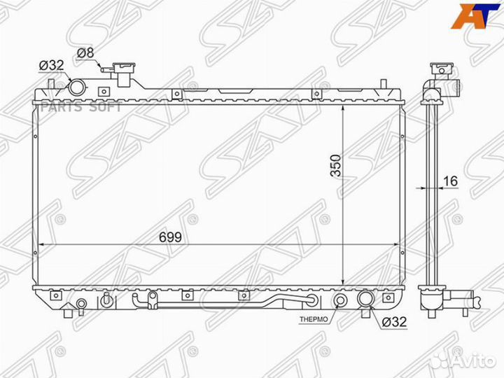 Радиатор Toyota RAV4 (XA10) 97-00 TY0004102R