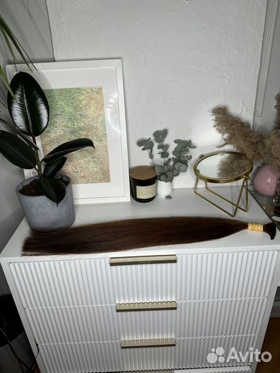 Натуральные волосы для наращивания 65 см волна