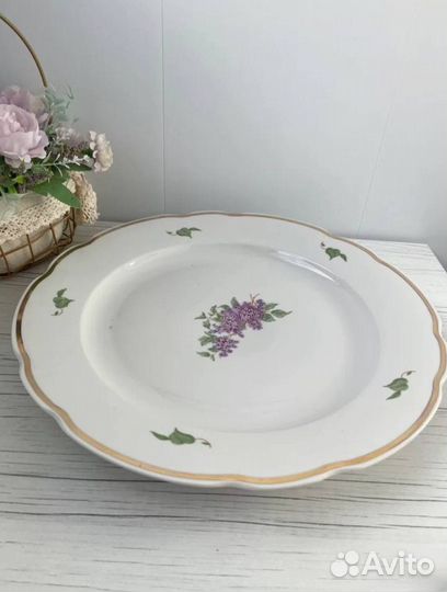 Блюдо большое овальное дулево СССР