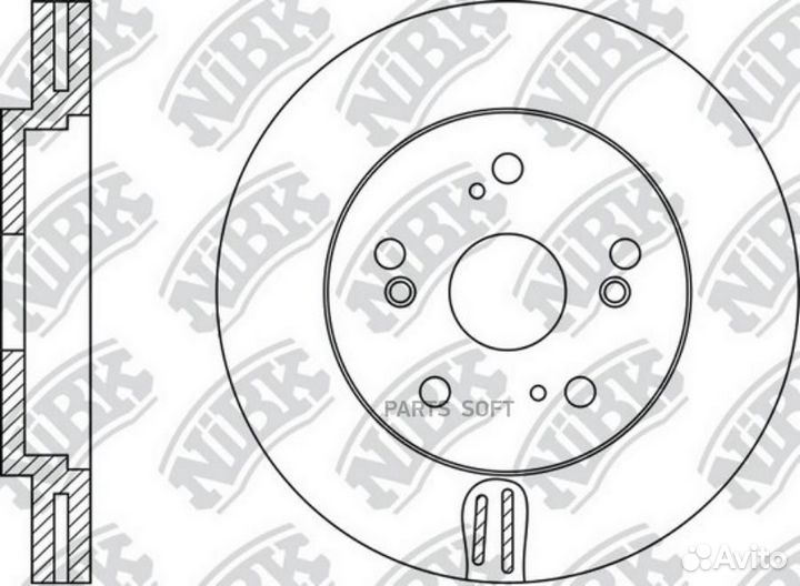 Nibk RN1406 Торм.диск пер.вент