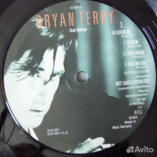 Bryan ferry - boys AND girls / 1985 germany club-e