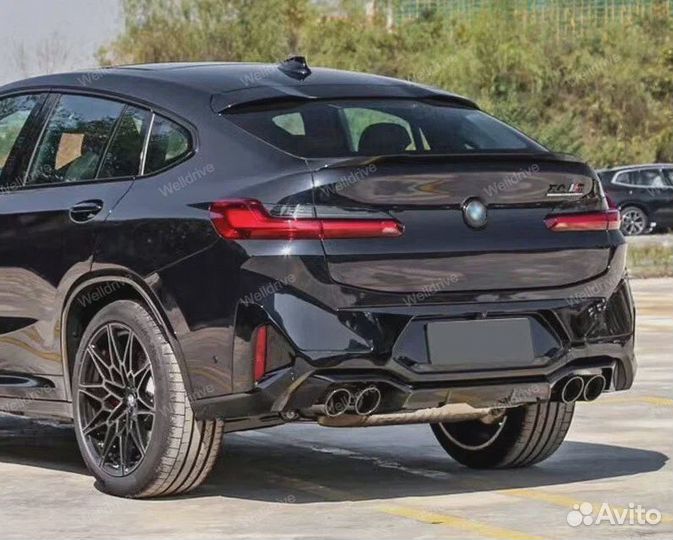 Диффузор BMW X4 G02 рест черный глянец