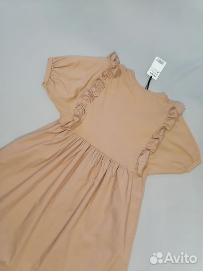 Новое платье хлопок миди с рюшами от Desigual