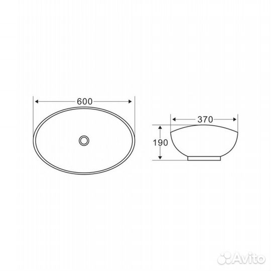 Раковина накладная Belbagno BB1087