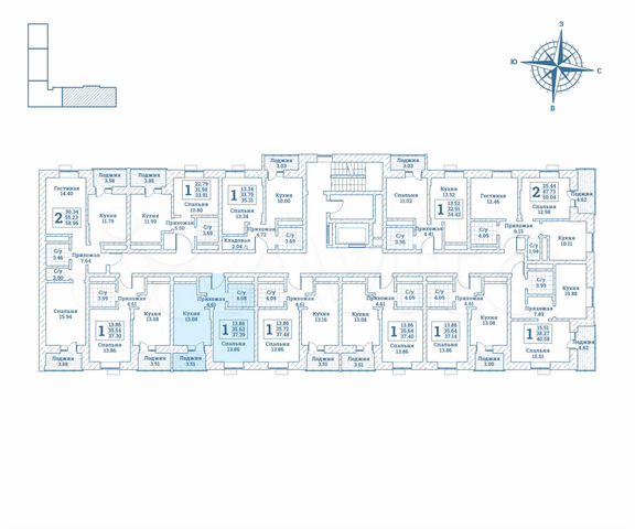 1-к. квартира, 37,4 м², 5/7 эт.