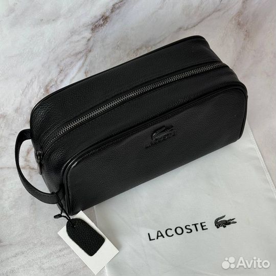 Косметичка мужская Lacoste черного цвета