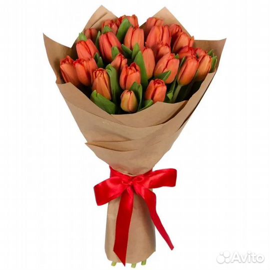 Тюльпаны к 8 Марта оранжевые