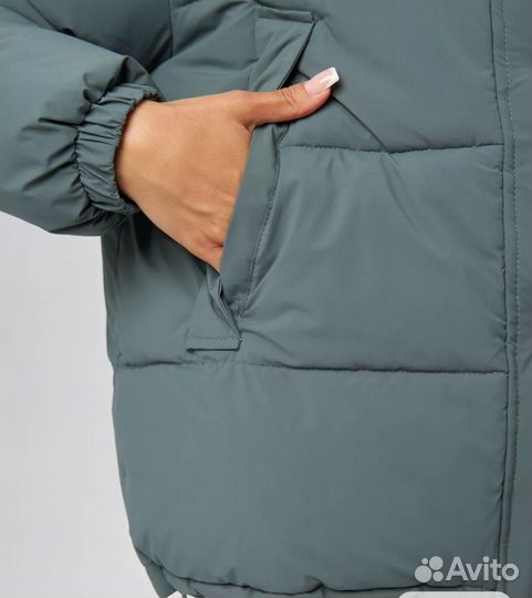 Пуховик зимний оверсайз женский размер 48