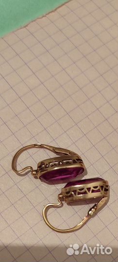 Золотые серьги СССР