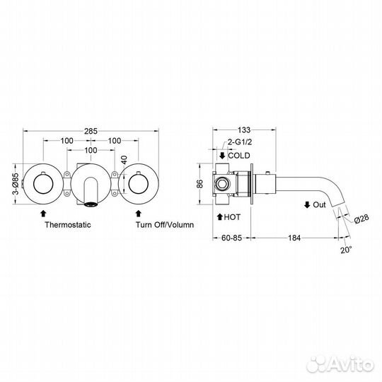 Смеситель для раковины Saona 2381/03SM