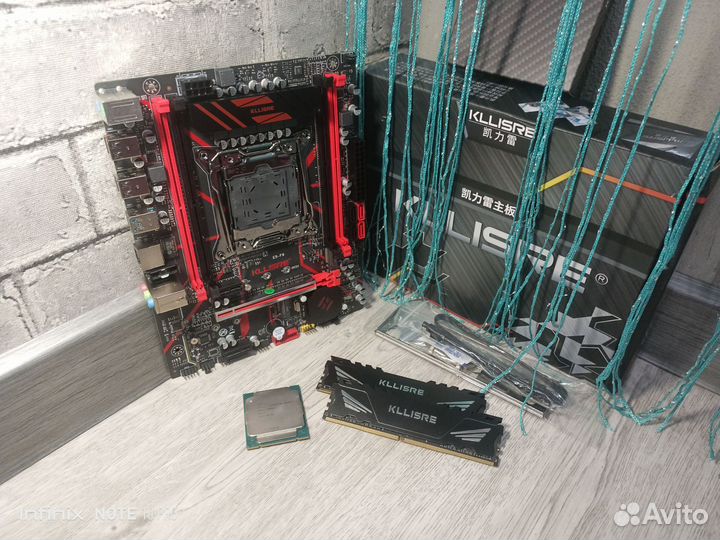 Материнская плата Kllisre+intel 2650v4 +ddr4 16Gb