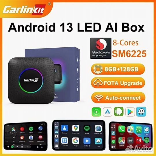 CarlinKit CarPlay Ai Box Android 13 SM6225