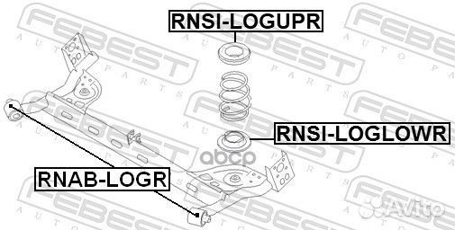 Опора (проставка) пружины верхняя зад прав/лев