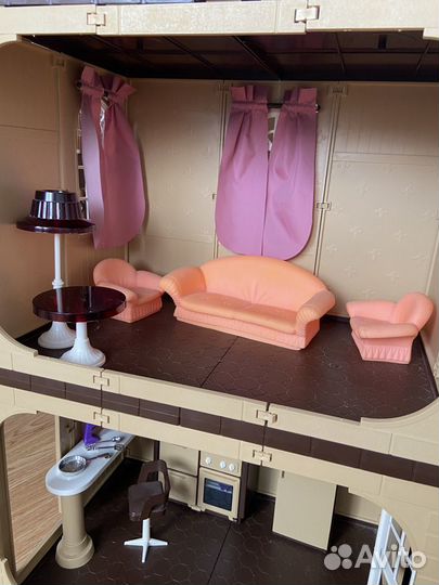 Домик для барби с мебелью