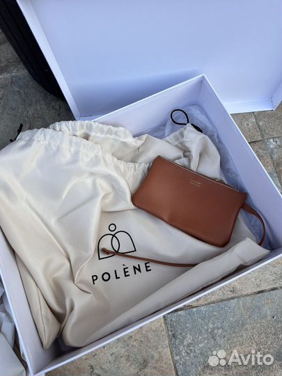 Сумка polene большая, рыжая