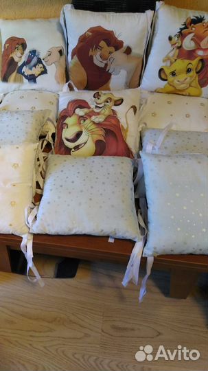 Комлект детских подушек для кроватки 12шт