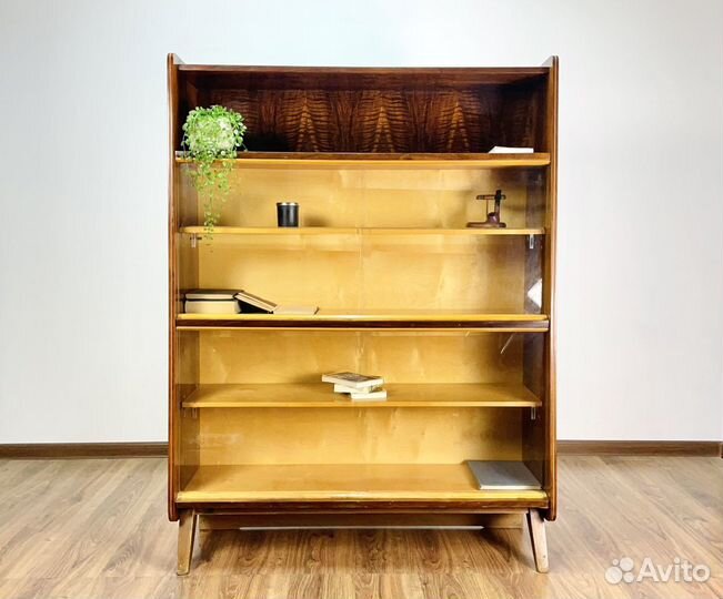 Винтажный книжный шкаф-стеллаж mid century