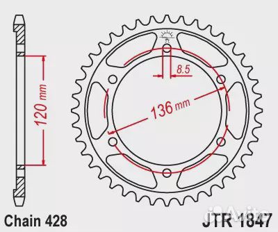Звезда ведомая JTR1847 55