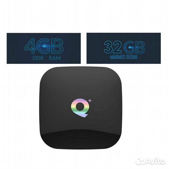 Смарт приставка Android 9,0, 4Гб, Flash 32Гб