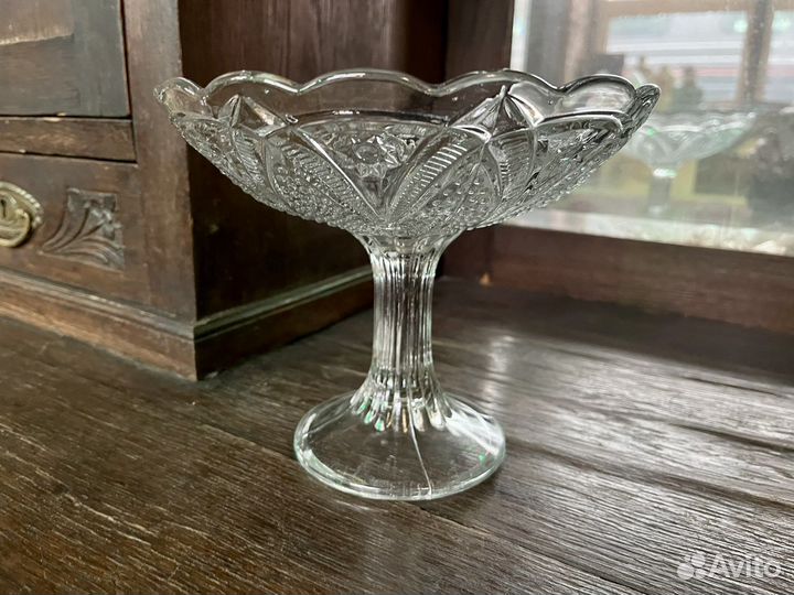 Ваза фруктовница на ножке СССР