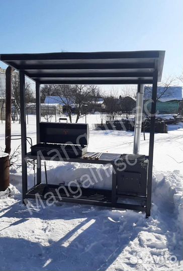 Кованные мангалы с крышей