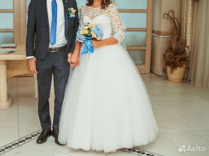 Свадебное платье 44 46 пышное