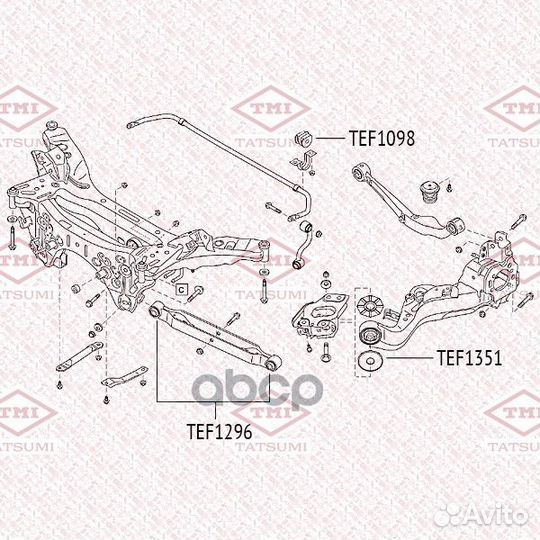 Сайлентблок заднего продольного рычага nissan X