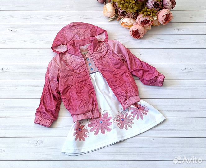 Детская одежда, ветровка и платье