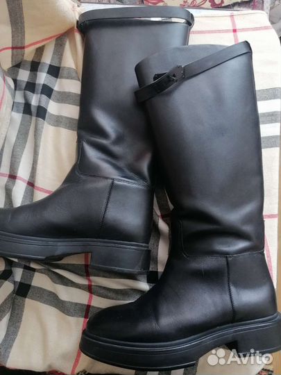 Сапоги осень весна женские 38 натуральная кожа