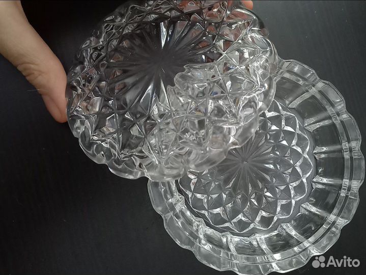 Шкатулка для украшений хрусталь, винтаж