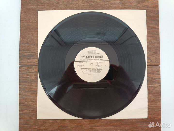 Андрей Макаревич. Песни под гитару. Винил