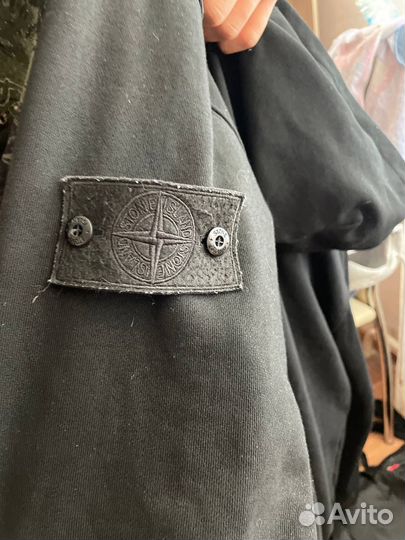 Зип худи stone island черная