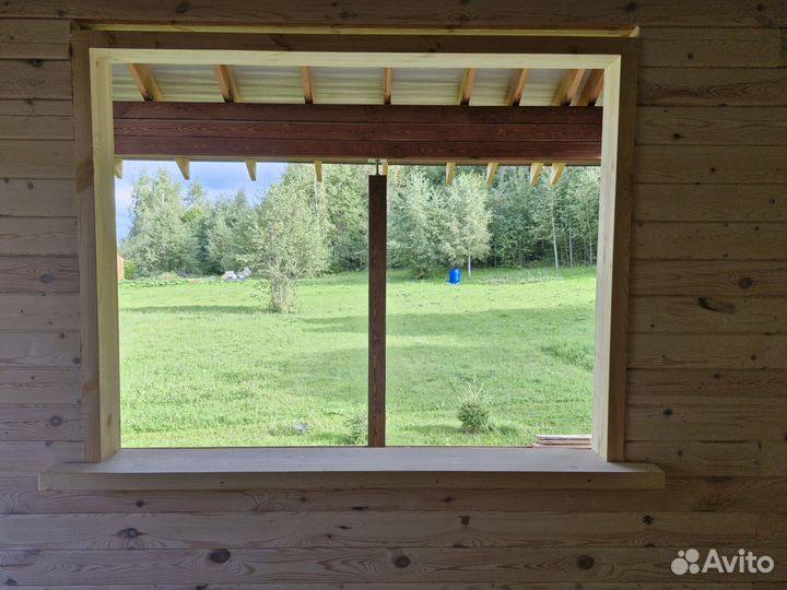 Окосячка в сруб. Обсада. Вставить окна