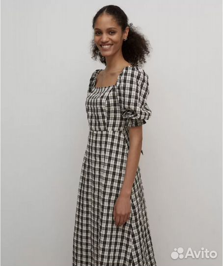 Платье в клетку m