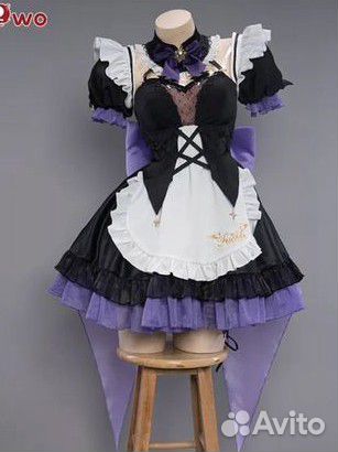 Косплей мейд Фишль геншин импакт