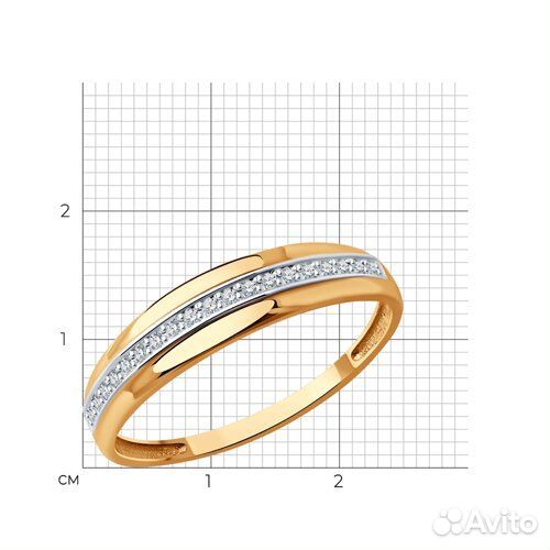 Кольцо sokolov из золота, 1011549, р.18,5