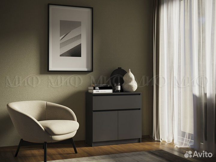 Комод 800 (1 ящик 2 двери) Челси