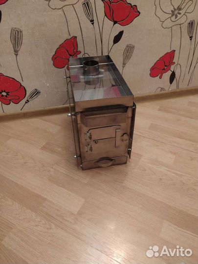 Печь в палатку мобильную Баню с трубами