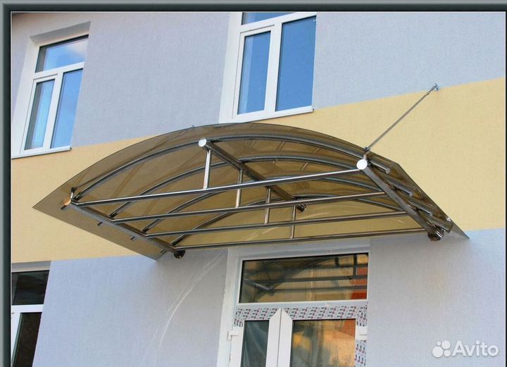 Стеклянный козырек, навес