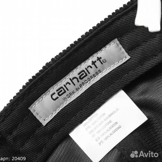 Кепка carhartt вельвет premium черная