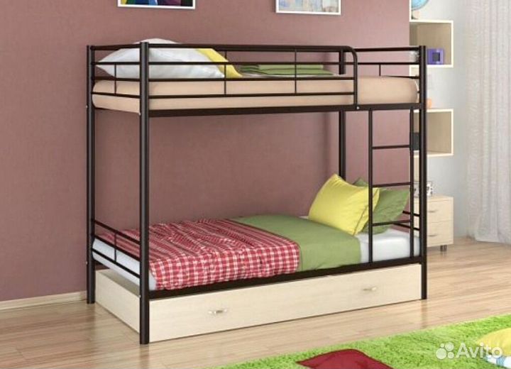 Двухъярусная кровать металлические