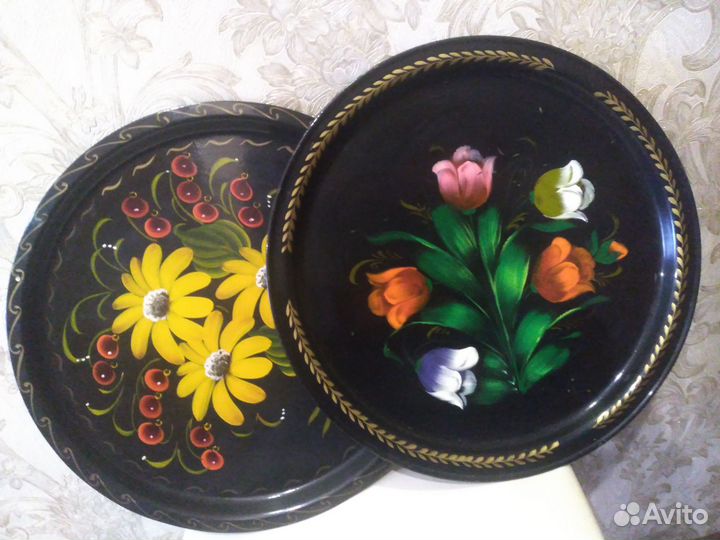 Поднос металлический Жостово СССР