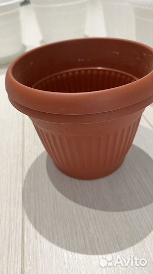 Горшки для цветов пластиковые, 9шт