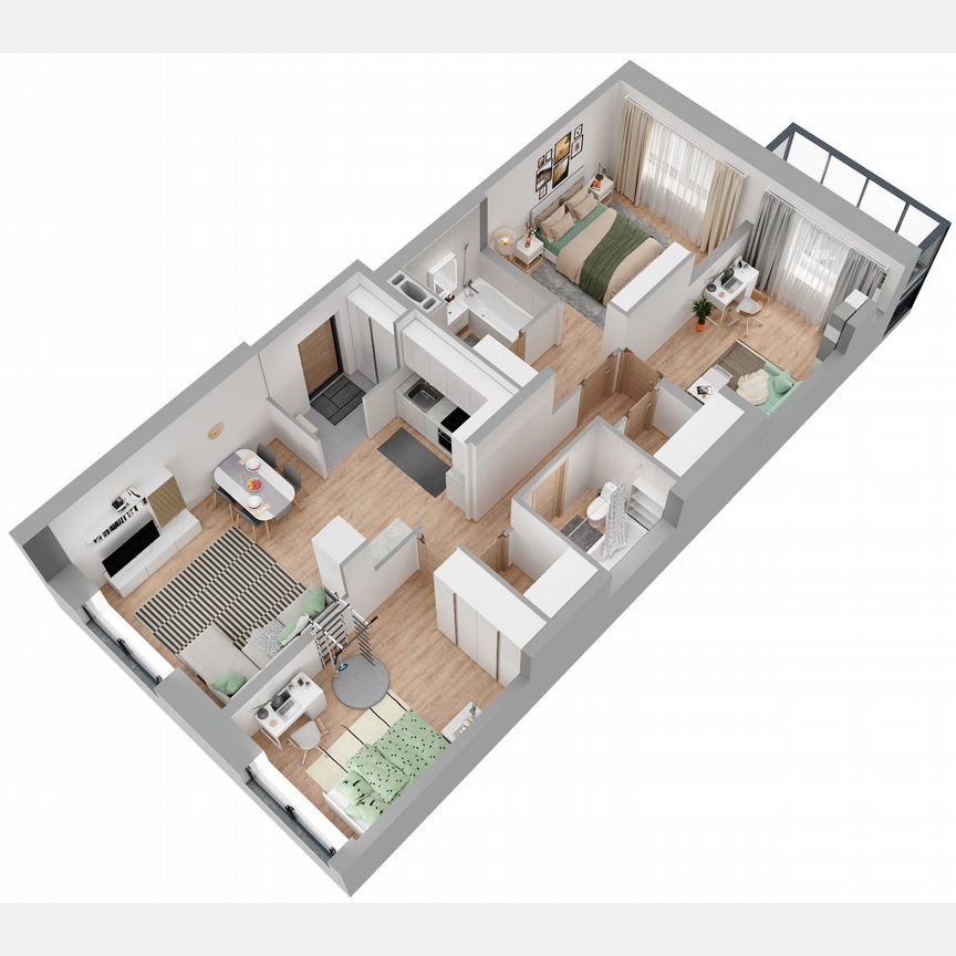 3-к. квартира, 82,2 м², 19/23 эт.
