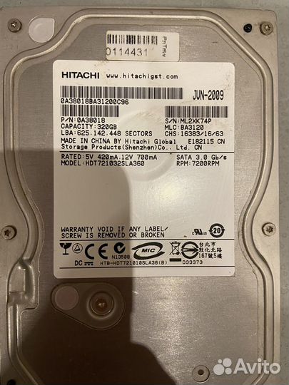 Жесткий диск hitachi