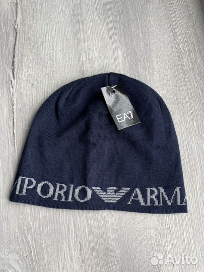 Шапка мужская Armani синяя