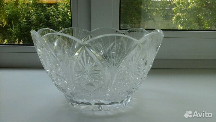 Салатница хрустальная