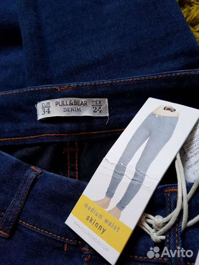 Джинсы Pull&Bear скинни с разрезами