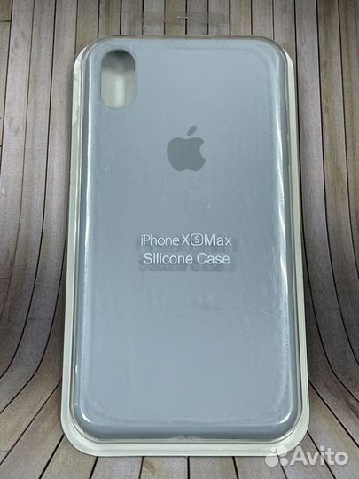 Чехол накладка iPhone XS Max Бледно-голубой